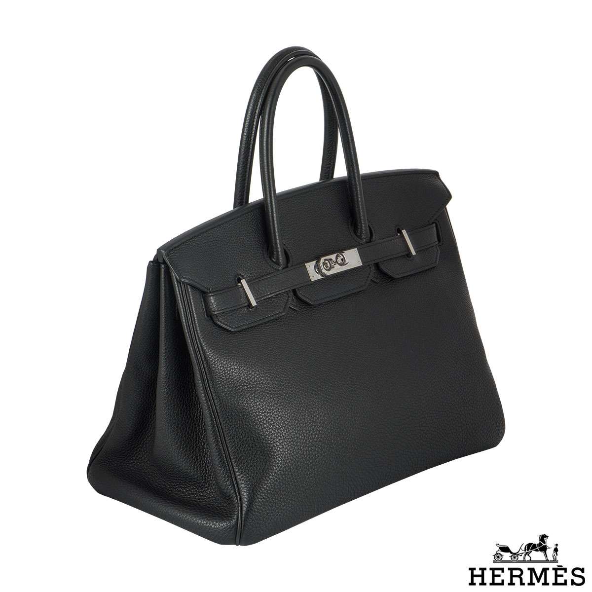 Hermes Vermillion Togo Leather Palladium Plated Massai PM Bag